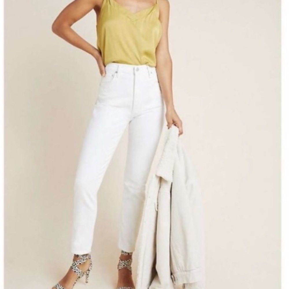 Agolde Nico White High Rise Button Fly Jeans Size 25. NWOT